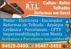 Calhas, rufos, telhados e reformas em geral